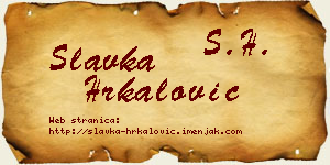 Slavka Hrkalović vizit kartica